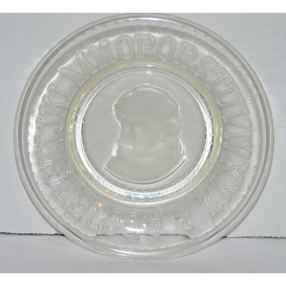 Vintage Clay's Crystal Works Victorian Children's Alphabet Plate 8" - Picture 2 of 3